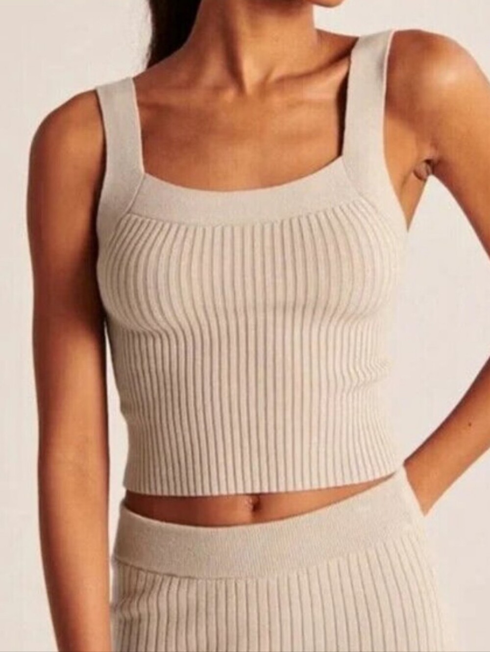 Cider Cream Ribbed Two-Piece Set Y2K Going Out Festival Party Date Night XL